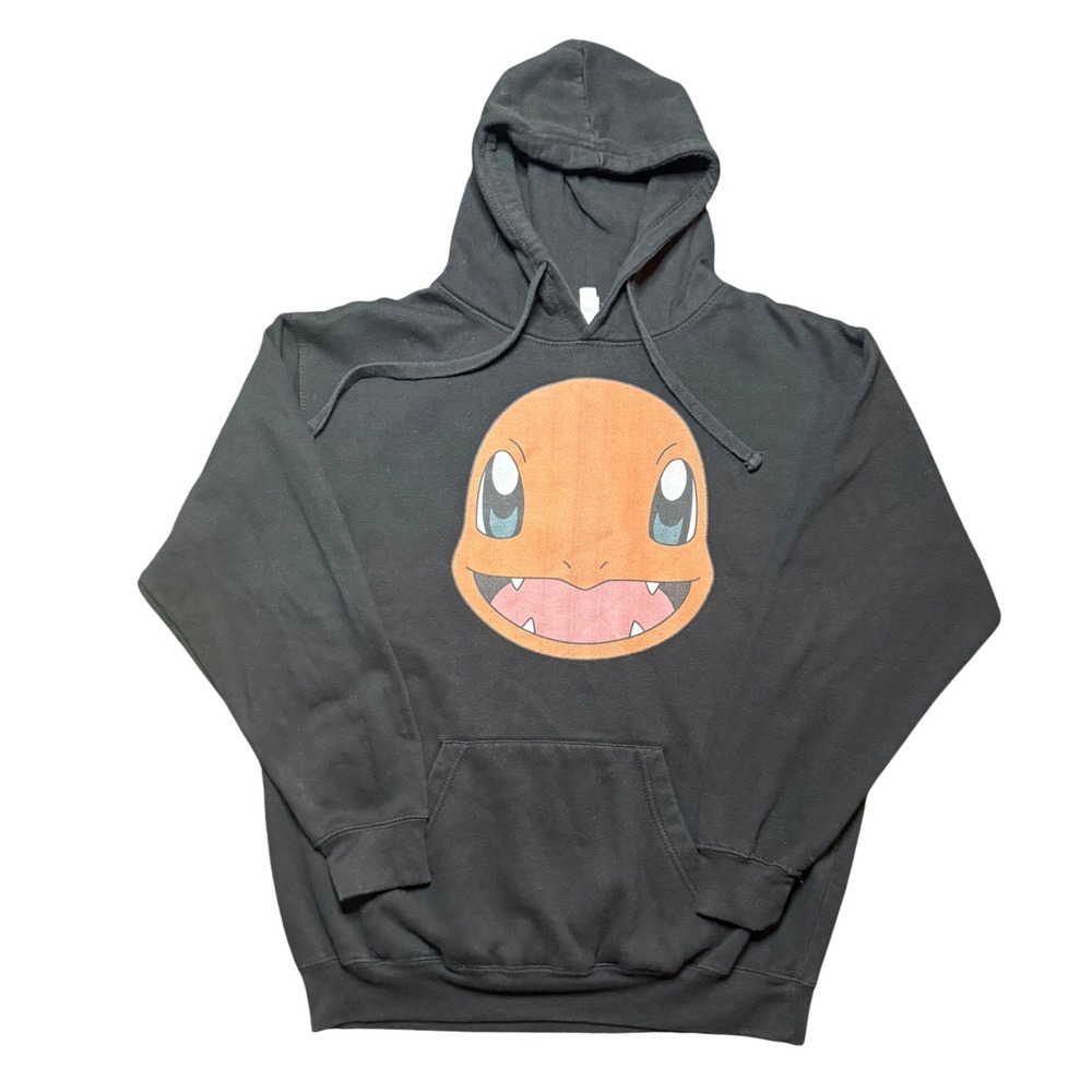 Pokemon Zuni Sportswear Charmander Hoodie Mens Large Black Graphic Pullover